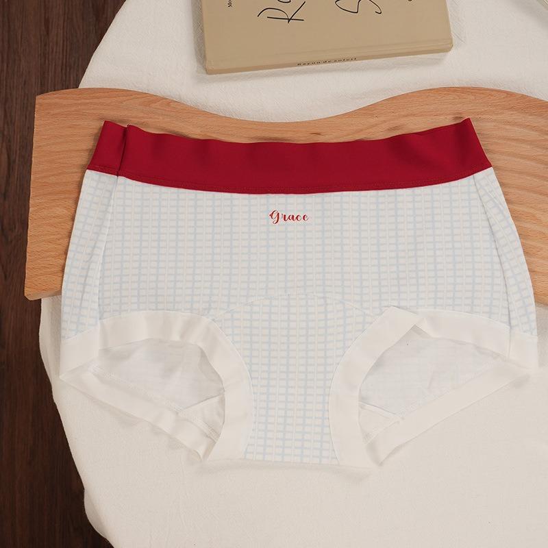 

Girls Summer Thin Pure Cotton 10A Antibacterial No Trace Breathable Mid Waist Flat Angle Briefs XL