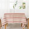 Hemp Linen Red Striped Tablecloth
