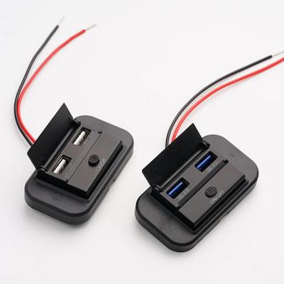 Gniazdo ładowarki samochodowej USB 12V/24V Dwa porty USB Wodoodporny Pyłoszczelny Szybki zasilacz do ładowania większości samochodów Motocykli Łodzi Kamperów