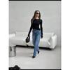 Tooxika Spring Retro 3D Printed Sexy One Shoulder Pleated Slim Fit T-shirt For Women
