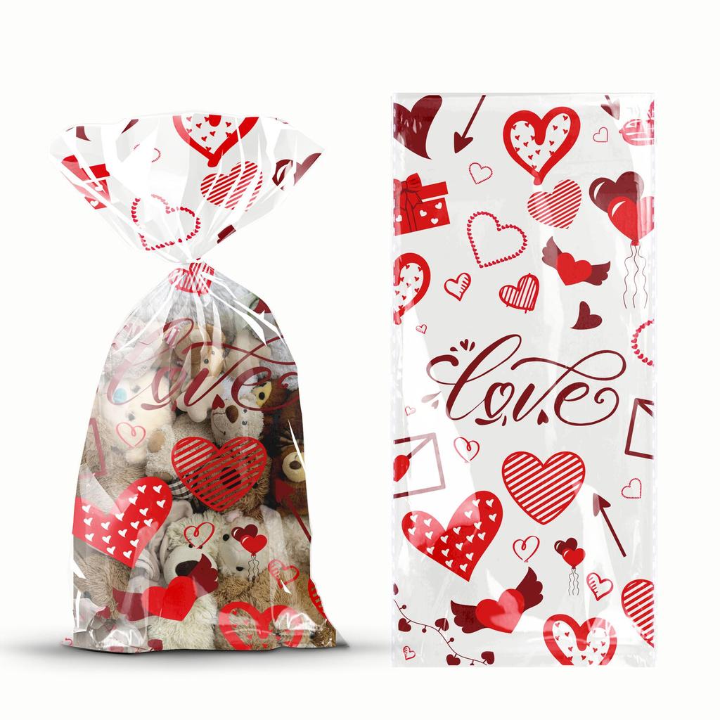 Heart LOVE Valentine's Day Candy Gift Bag for Party Favors