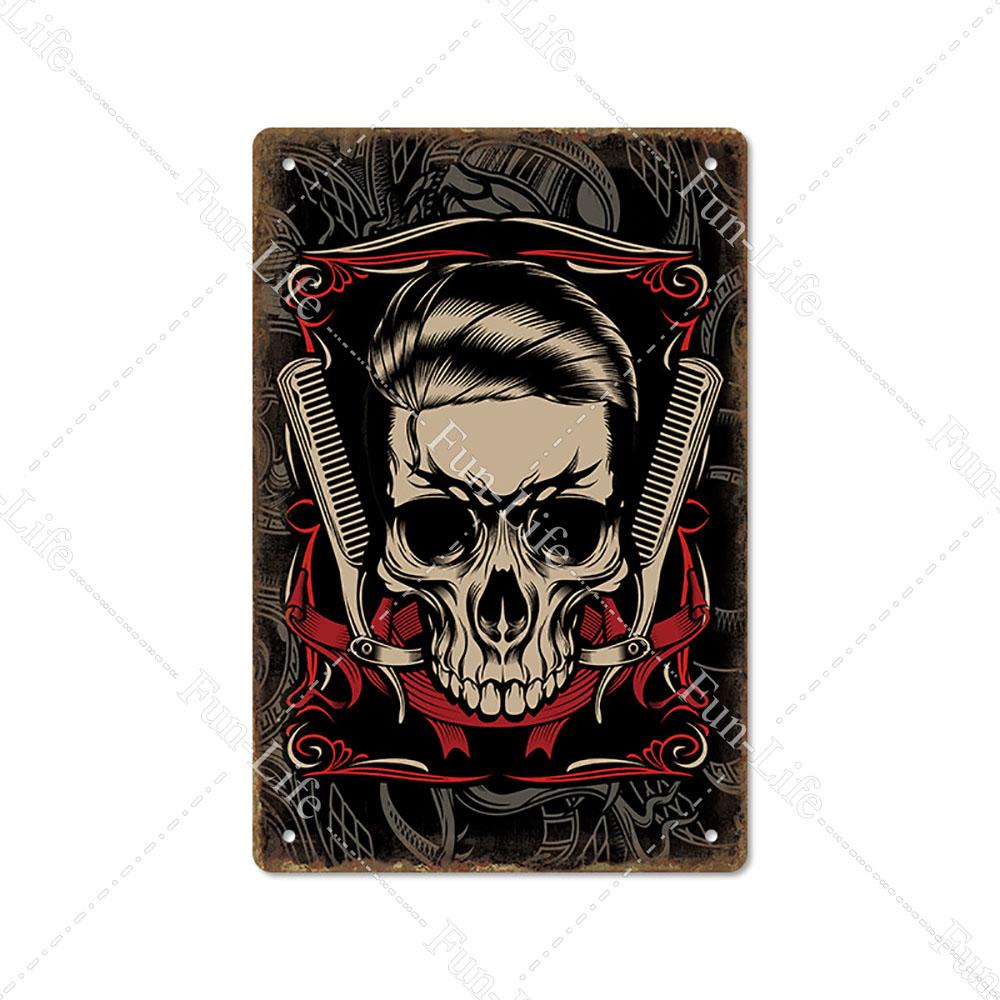 2024 New Barbershop Retro Plate Poster Vintage Home Decor Retro Metal Tin Signs Pub Car Garage Wall Art Home Decor 20x30cm
