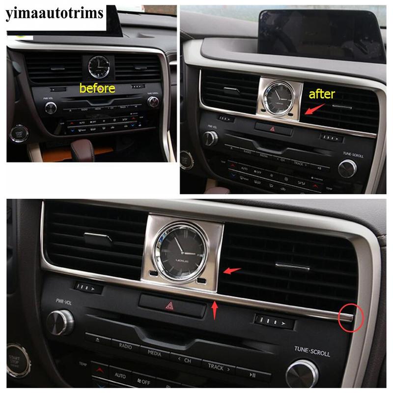 Central Control Air AC Navigation Frame / CD Panel / Multimedia Knob Cover Trim Accessories For Lexus RX 200T RX450H 2016 -