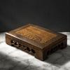 1PC Antique Finish Wooden Display Stand Carved Design Oriental Display Base  Home Decoration