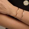 High-Gloss Low-Allergy Titanium Steel Open Bangle: Light Luxury European American Style Bracelet for Daily Wear