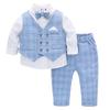 Famuka Formal Long Sleeve Shirt and Pants Check Perfect for Kindergarten Entrance School Entrance Shrine and Birthdays Size Boys' Suit, Set, Pattern,