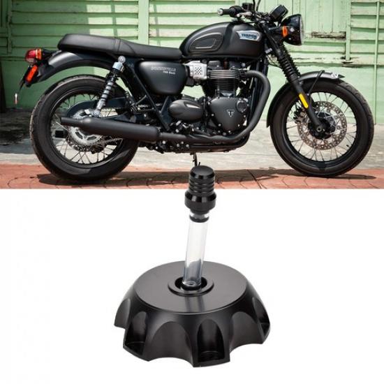 Gas Fuel Cap Tank Petrol Cover For Motorcycle Black Aluminum Alloy Accessories