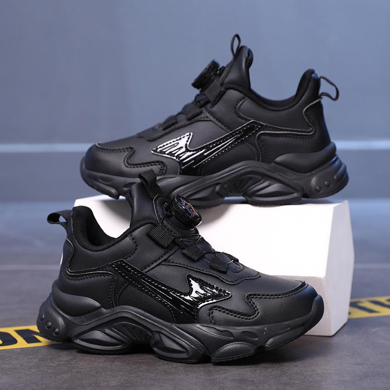 Children's older girls' virgin white size sneakers, walking shoes, white spring and autumn middle and older boys' leather shoes, autumn and winter