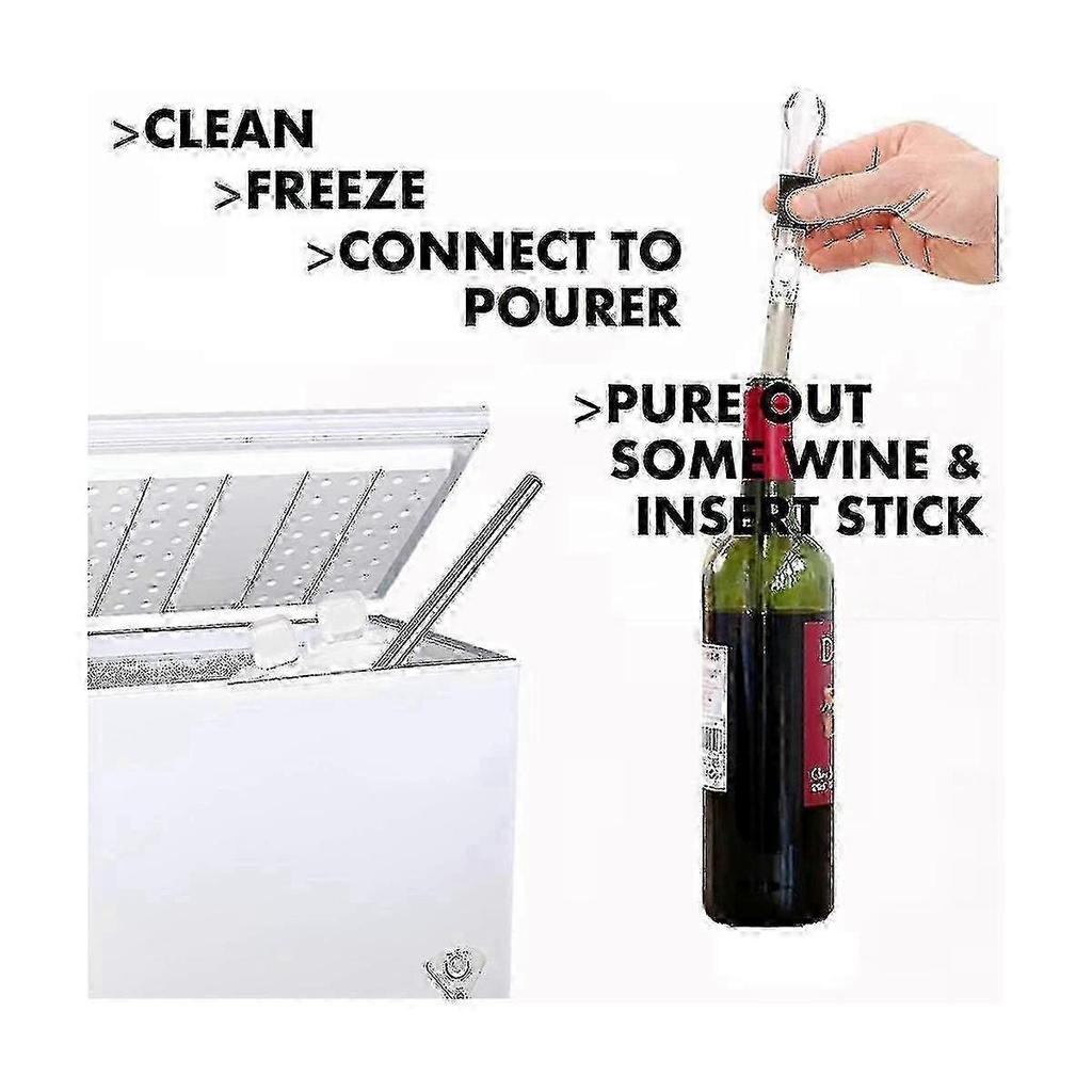 2pcs Stainless Steel Wine Chiller Stick, Aerator, Decanter, Cooler for Wine