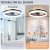IRALAN 19.7" Ceiling Fans with Lights,  6 Speeds, Reversible, LED Dimmable, 3 Color Temperature Optional,DC Motor,Minimalist