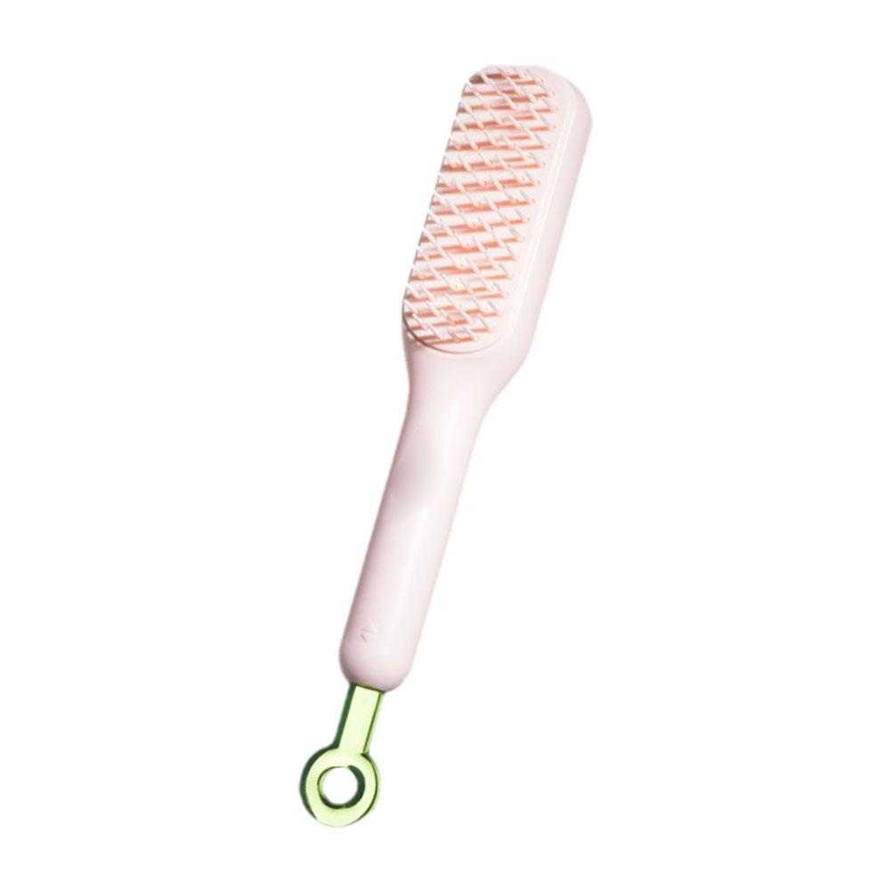 Einziehbarer Kamm, selbstreinigende Haarbürste, antistatischer Massagekamm für Frauen, glattes Haar, selbstreinigende Haarbürste