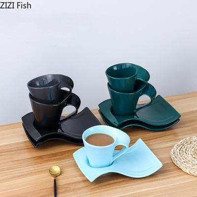 Tazza in Ceramica Ondulata da 200/250 ml Tazza Creativa per Latte da Colazione per Coppia Tazza da Caffè per Tè Pomeridiano Forniture per Cucina Casa Ufficio Articoli per Bevande