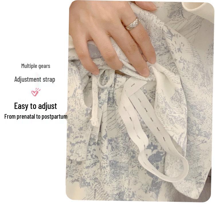 Pure Cotton Maternity Pajama Set for All Seasons: Comfortable, Breastfeeding-Friendly Home Wear for Pregnant and Postpartum Women