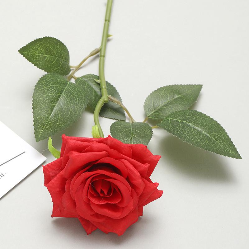 Artificial Silk Rose Bouquet For Wedding Decor Photography Props Use Home