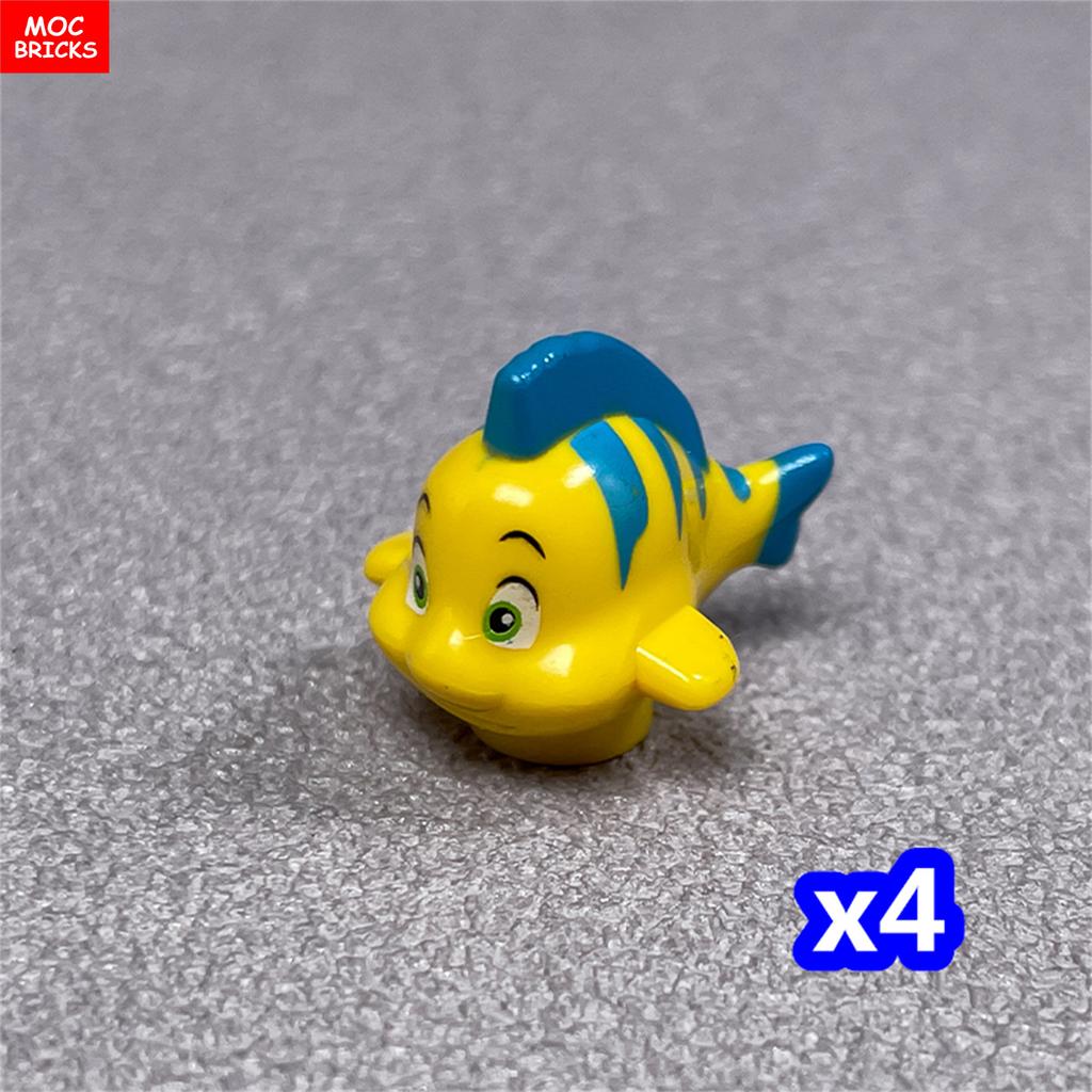 MOC Bricks Ocean Animal Plant Coral Sea Scene Shark Octopus Manta Fish Clownfish Building Blocks Toys Children Gift