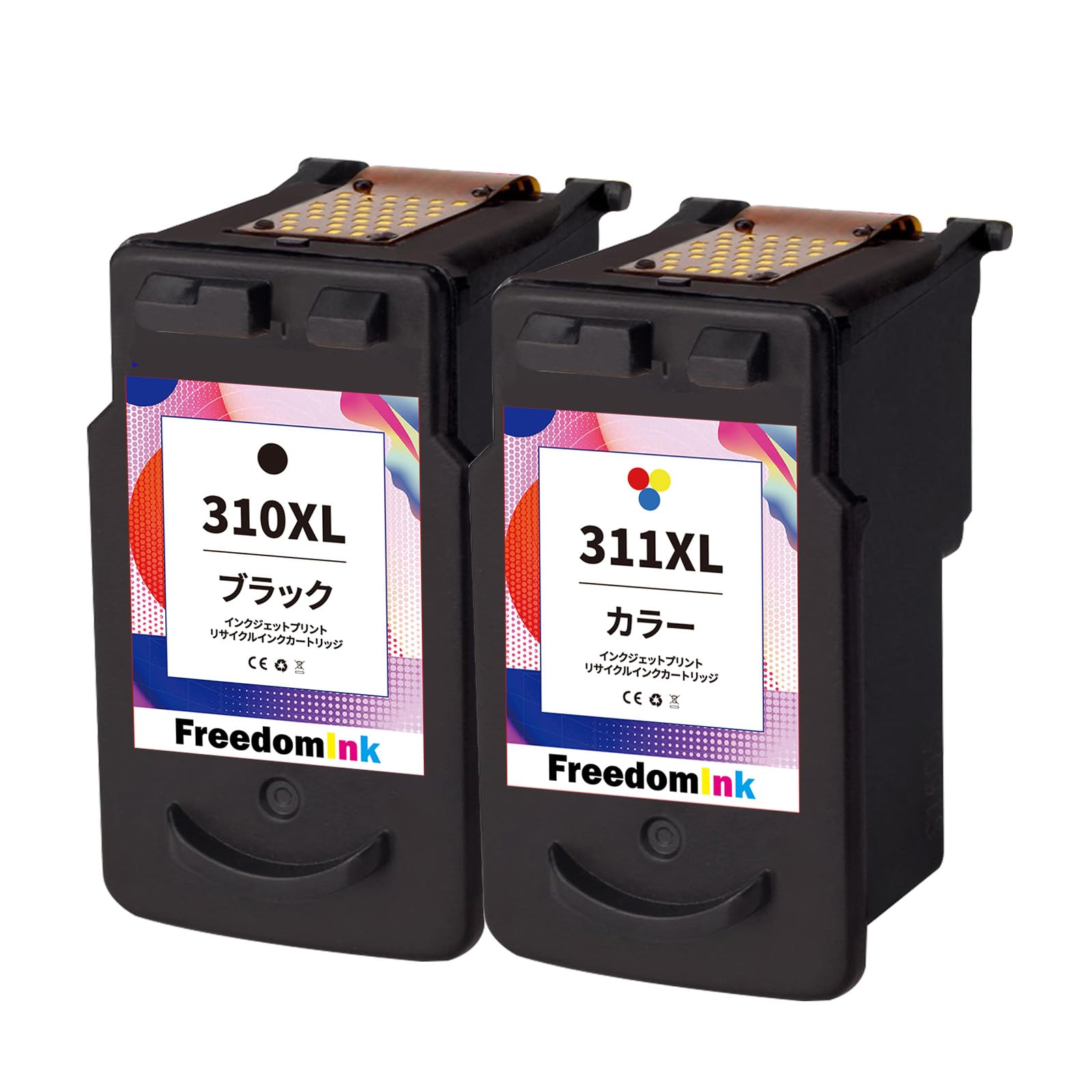 

FreedomInk Перероблений BC310XL Сумісний з Набором з 2 Високих Індивідуально Сумісних Картриджів iP2700, + BC311XL, Canon, (Чорний + Кольоровий), Місткість,