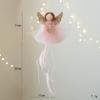 Feather Christmas Hanging Decorations Mesh skirt Angel Girl Doll  Party Supplies