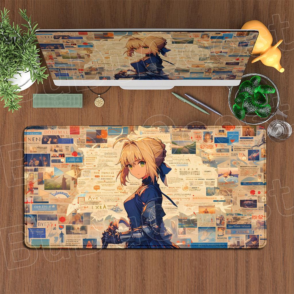 Office Keyboard Mat Anime Violet Evergarden Mouse Pad Large Gaming Computer Accessories Nonslip Desk Mat Table Protector Carpet