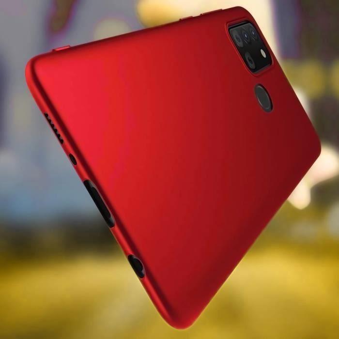 Ochranný kryt - PROSHOP - pro Samsung Galaxy A21S - Měkký - Červený - Sada 2 tvrzených skel