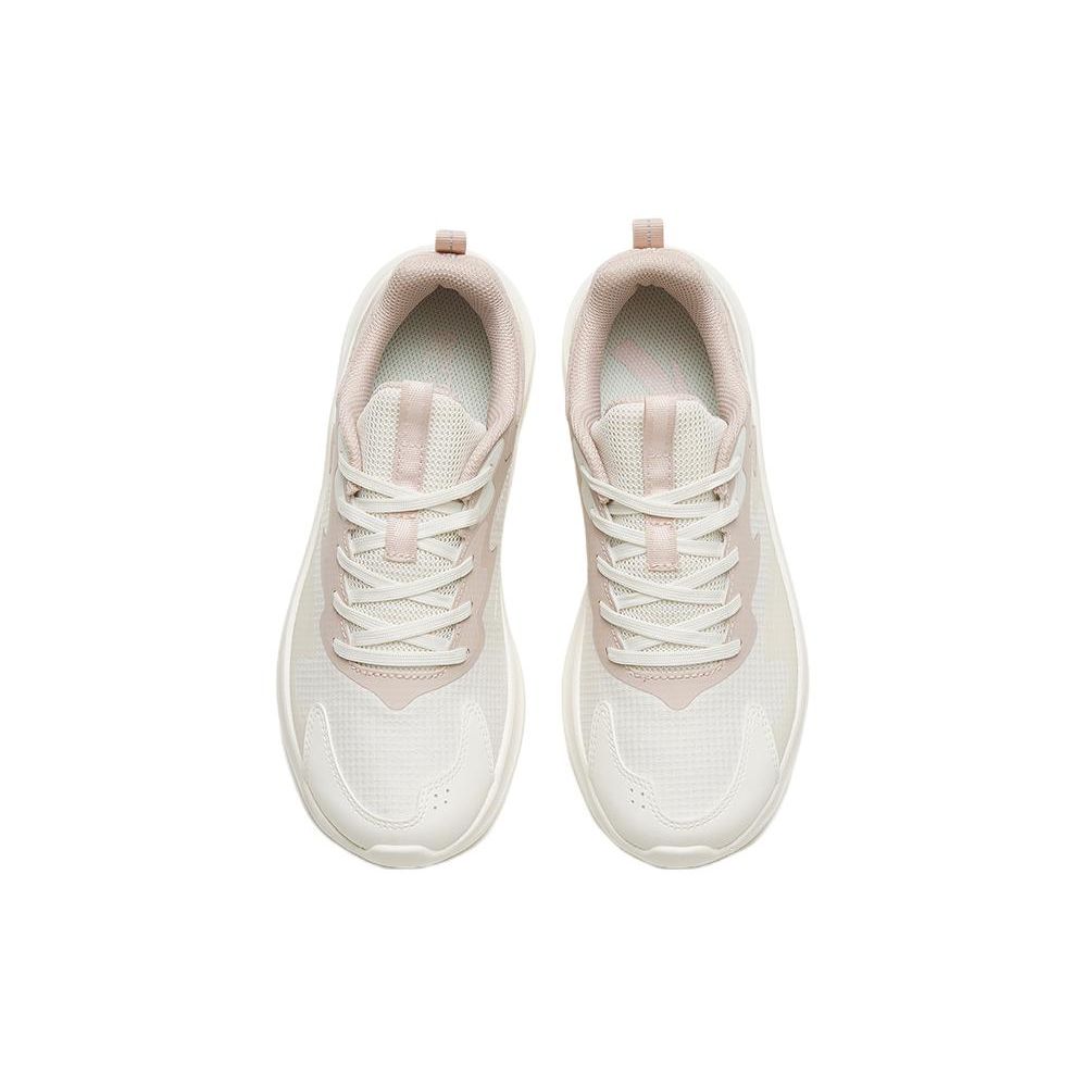 Anta Walking Trendy Non-Slip Durable Low-Top Running Shoes Women Sneaker White Gray 922525558F-6
