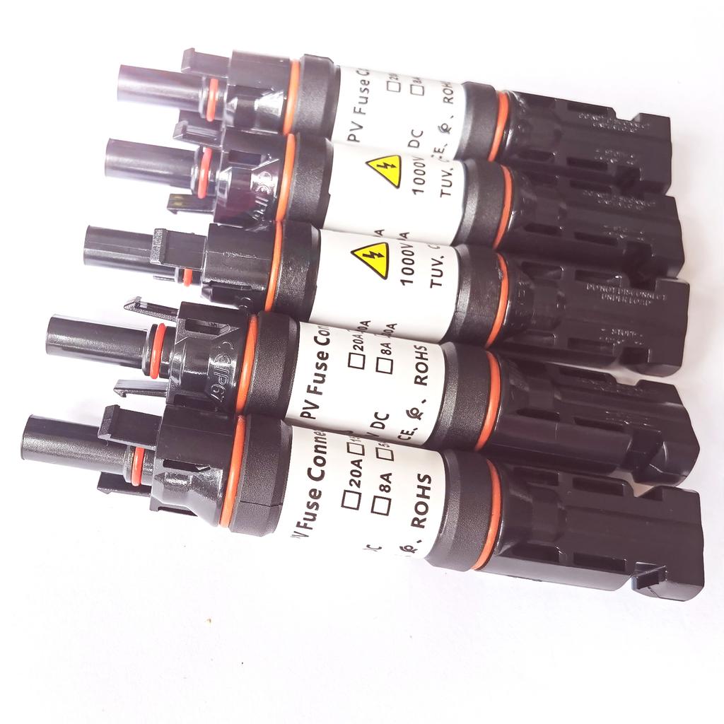 1000VDC 10A 15A 20A 30A DC Solar fuse Connector fusible holder with Inline Fuse for Solar Panel Systems TUV approved Fuse Holders1