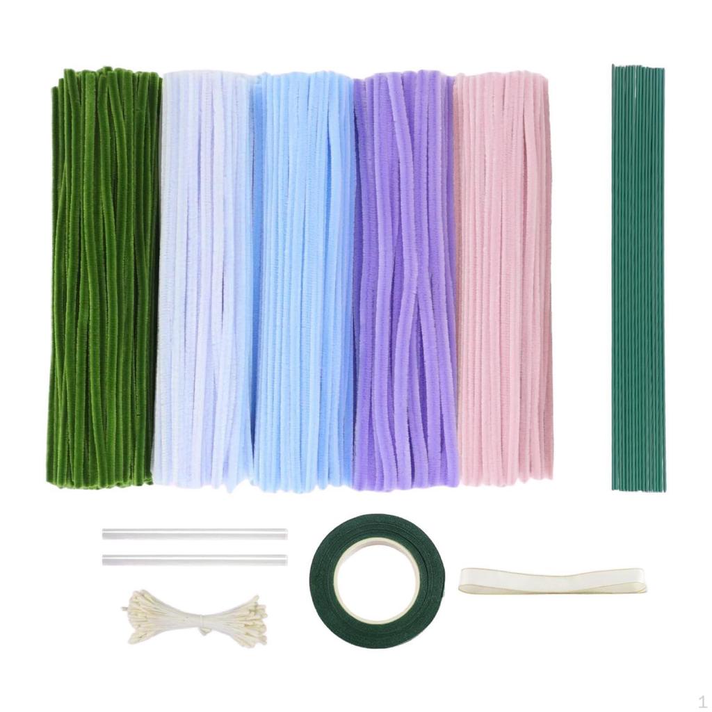, Craft Supplies, Chenille Stem, Accessories, DIY Decorative Flower Making Kit, Bouquet To Give As A