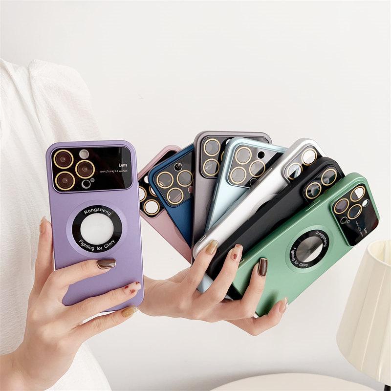 Luksusowa malowana sprayem duża folia okienna etykieta przecieku magnetyczne etui na telefon z przyssawką odpowiednie dla iPhone 14 13 12 11 Pro Max osłona zabezpieczająca przed upadkiem