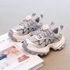 Girls shoes 2025 new autumn children's sports net shoes running breathable older children's girls dad shoes rotating buckle