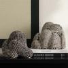 Creative Textured Ceramic Stone Rockery Geometric Striped Mountain Handicrafts Decorative Figurines Home Decoration Accessories