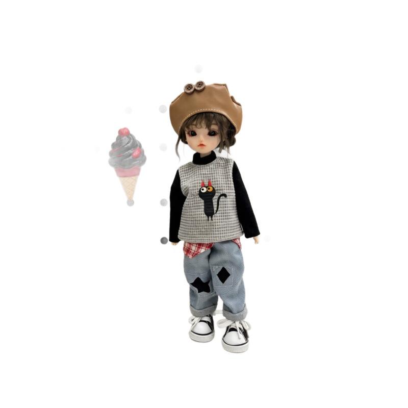 6-Point BJD Doll Clothes: Casual Hoodie Set for Handsome Boy & Girl Dolls