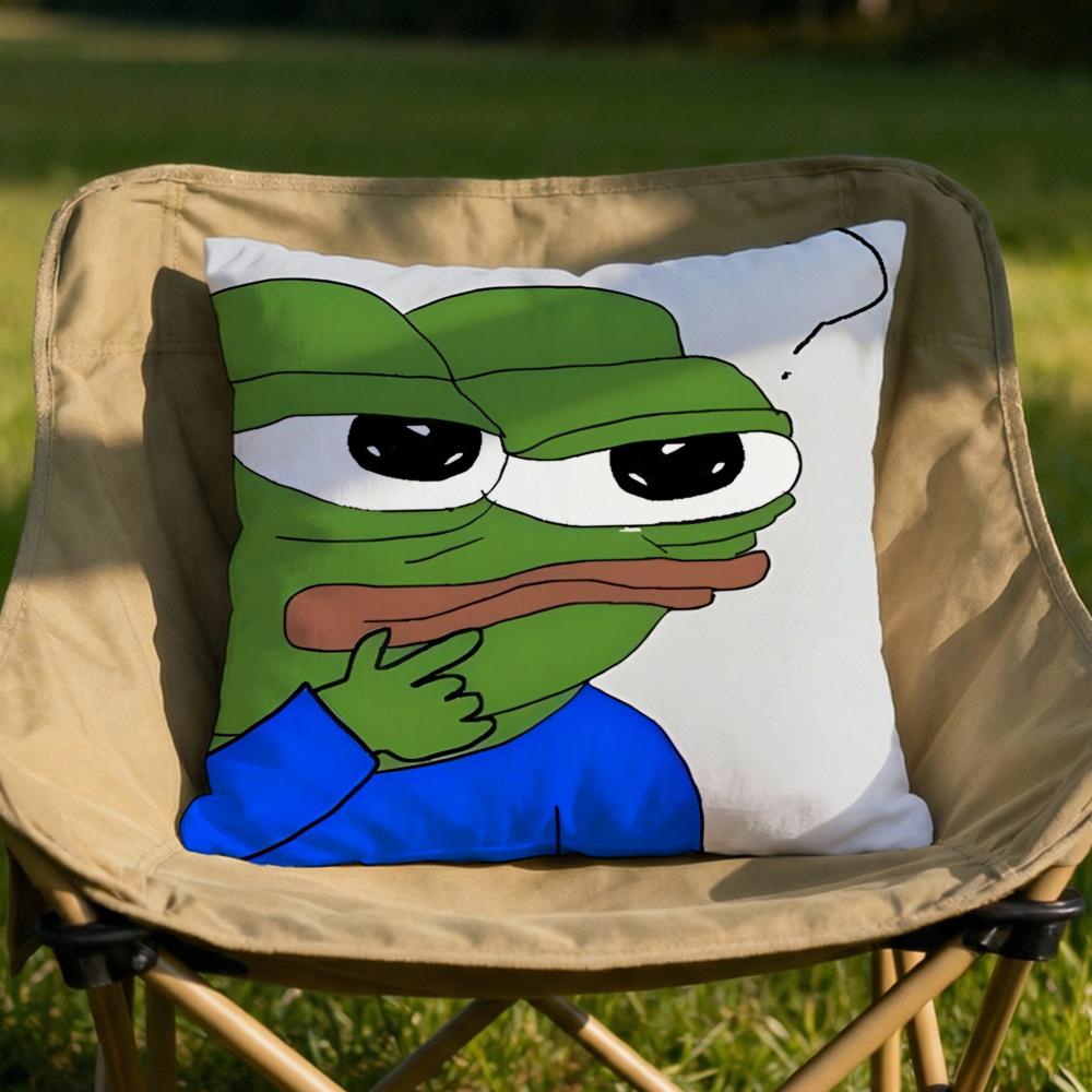 Character Pepe the Frog Cushion Cover Soft Reversible Durable Pillow Cover MultiScene Use for Home Car Daily Comfort