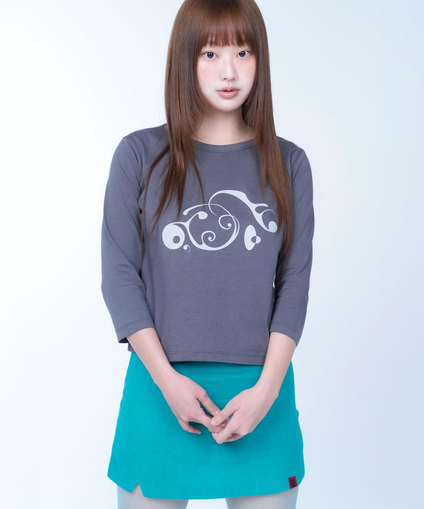 Laailai Drift Flow 3/4 Sleeve Tee (Charcoal)