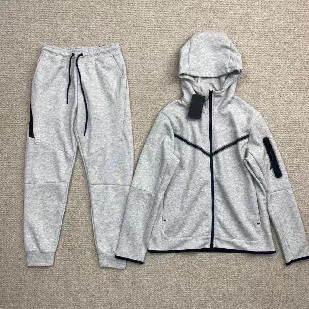 Tuta sportiva casual da uomo 2024 con cappuccio e zip laterale