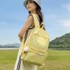 Solid Color Student Schoolbag Women's Large Capacity Backpack Men's Travel Backpack