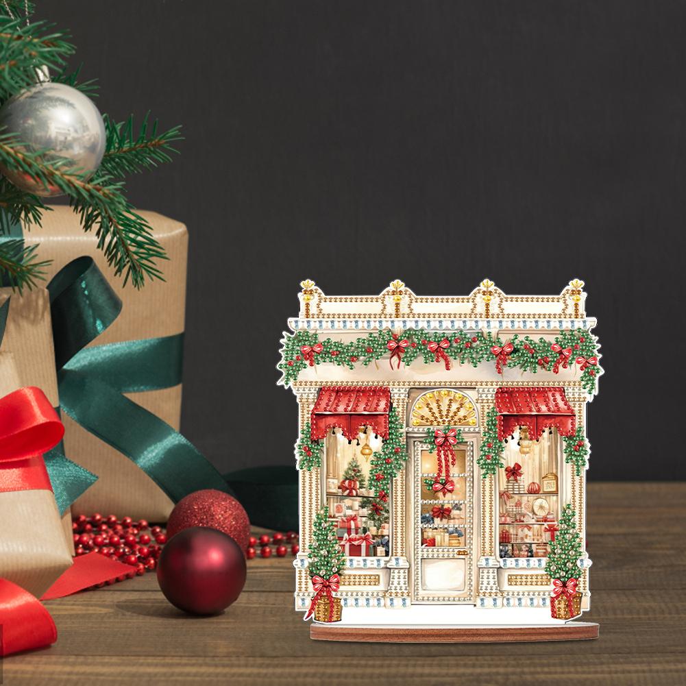 2D/Flat Xmas Shop DIY 5D DIY Diamond Art Tabletop Decorations Diamond Painting Desktop Decorations for Home Office Desktop Decor