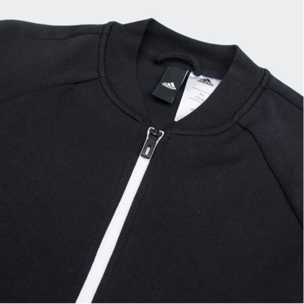 adidas Printed Logo V-Neck Raglan Long Sleeve Jacket Women Jacket Black DM7333