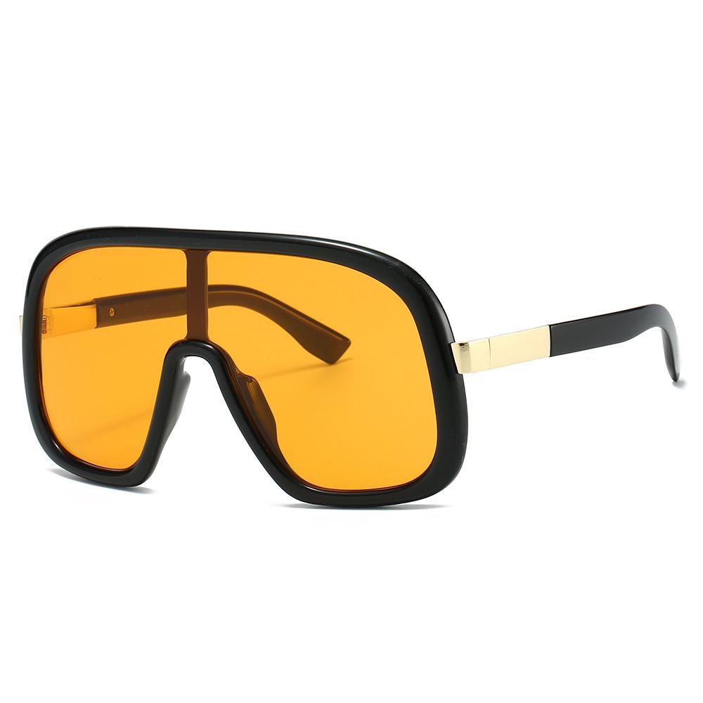 Large Frame Integrated Wind Fashion Sunglasses, High-End Casual Men'S And Women'S Windproof Sunglasses