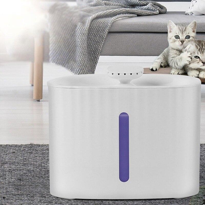 Fontaine d'eau pour chat, bol à boire pour animaux de compagnie, LED lumineuse, Super silencieuse, filtre à boucle visuelle, fontaine d'eau pour animaux de compagnie