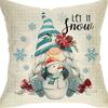 Nordic Christmas Snowman Pillowcase Linen Sofa Cushion Pillowcase New Style Christmas Pillowcase