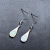 Hawaiian Ocean-Style Opal Teardrop Earrings