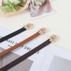 Women Belt Adjustable Imitation Leather Rose Pattern Buckle Waistband Dress Shirt Sweater Coat Accessory