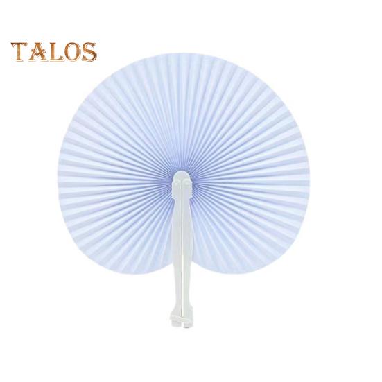 5 sztuk Love Heart składany wentylator biały papier DIY przenośny letni ręczny okrągły wentylator taniec wydajność zdjęcie rekwizyty ślub walentynki