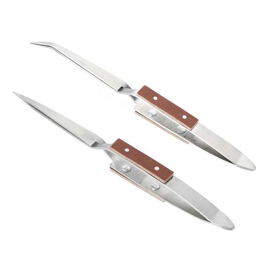 Craft Repair Tweezer Cross-Locking Tweezer Head Tweezer Jewelry Soldering