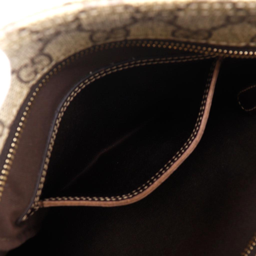 Gucci Shoulder Bag 201538 Brown GG Supreme Canvas Unisex Used