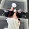 Gafas de Sol Cuadradas Casuales Elegantes Clásicas Femeninas Masculinas Retro Elegantes Forma Ovalada Minimalistas Femeninas Masculinas Calidad Premium Cómodas para Uso Diario