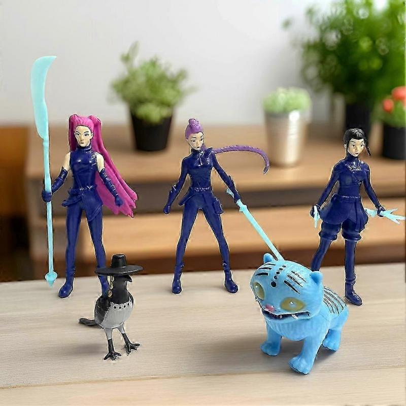 K-Pop Demon Hunters Action Figures Set, 5/12PCS Anime Model Collectibles, Desk Decor Ornament for Fans Gift