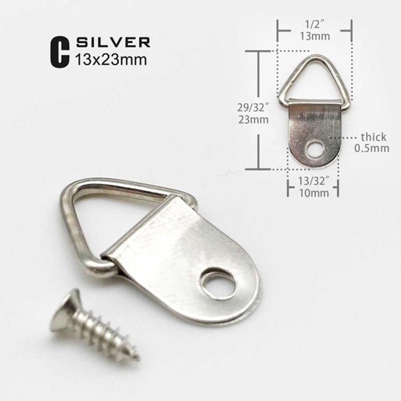 50pcs Triangle D Ring Hanging Oil Painting Mirror Picture Frame Hanger Photo Wall Hook With S Furniture Accessories At Affordable Free Real Reviews Photos Joom 50pcs Triangle D Ring Hanging Oil, How To Hang A Large Mirror With D Rings