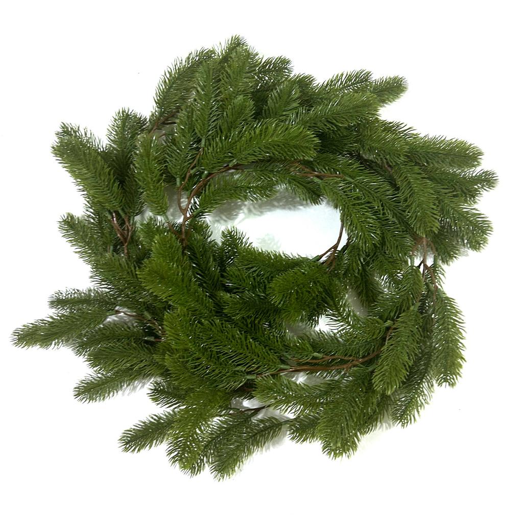 Simulated Green Plants, Christmas Dog Tail Rattan, Artificial Pine Needle Wall Hanging, Christmas Day Home Door Hanging Decoration