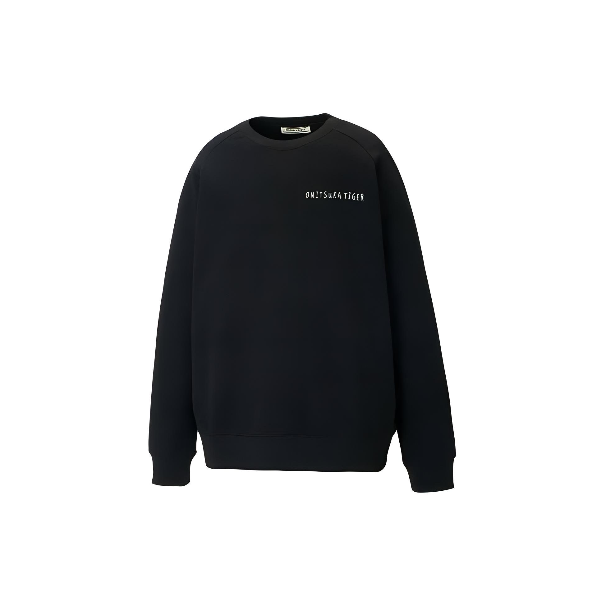 

Onitsuka Tiger Embroidered Crew Neck Long Sleeve Sweatshirt Men sweatshirt Black 2183B182-001 L
