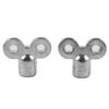 Exhaust Valve Key 5×5mm Shatterproof Material Silver Zinc Alloy